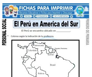 El Perú en América del Sur – Primero de Primaria