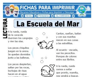 Ficha de La Escuela del Mar para Primaria