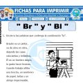 Ficha de La Letra Br y Bl para Primero de Primaria