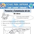Ficha de Prevención y Contaminacion del Aire para Primaria