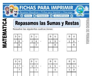 Sumas y Restas para Primero de Primaria
