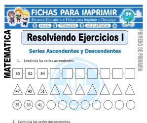 Ejercicios de Series para Primero de Primaria