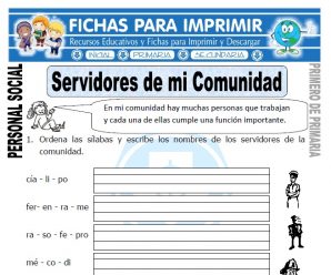 Servidores de mi Comunidad – Primero de Primaria