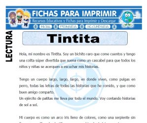 Ficha de Tintita para Primaria