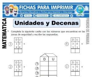 Ejercicios de Unidades y Decenas para Primaria