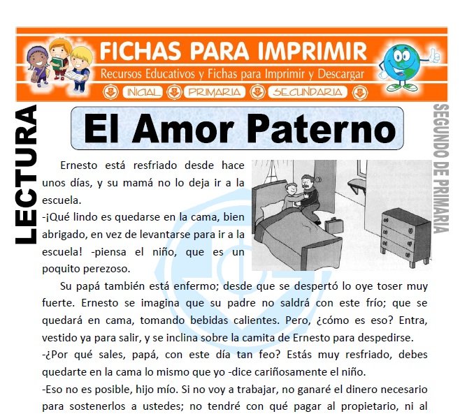 Ficha de El Amor Paterno Segundo de Primaria