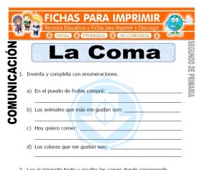 La Coma Segundo de Primaria