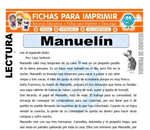 Ficha de Manuelin Segundo de Primaria