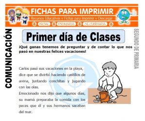Primer día de Clase para Segundo de Primaria