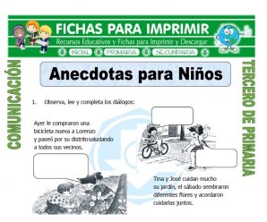 Anecdotas para Niños de Tercero de Primaria