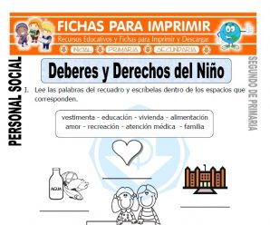 Deberes y Derechos del Niño para Segundo de Primaria