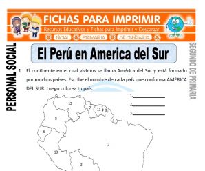 Perú en América para Segundo de Primaria