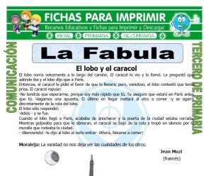 Ejemplo de Fabula para Tercero de Primaria