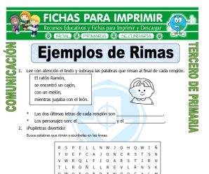 Ejemplos de Rimas para Tercero de Primaria