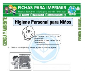 Higiene Personal para Niños de Tercero de Primaria