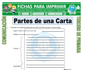 Partes de una Carta para Tercero de Primaria