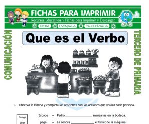 Que es un Verbo para Tercero de Primaria