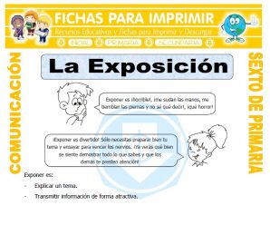 Elementos de la Exposicion para Sexto de Primaria