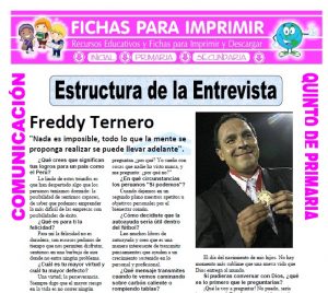 Ficha de Estructura de la Entrevista para Quinto de Primaria