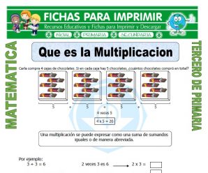 Que es la Multiplicacion para Tercero de Primaria