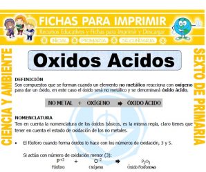 Oxidos Acidos para Sexto de Primaria