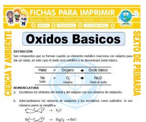 Oxidos Basicos para Sexto de Primaria