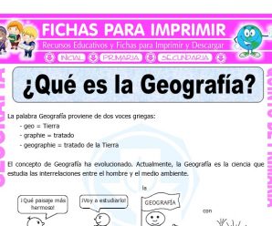 Que es la Geografia para Quinto de Primaria