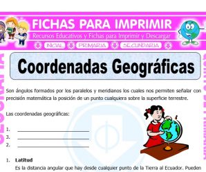Coordenadas Geograficas para Quinto de Primaria