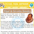 Miguel de Cervantes Saavedra para Sexto de Primaria
