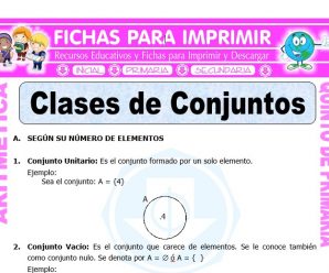 Clases de Conjuntos para Quinto de Primaria