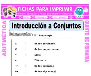 Introducción a Conjuntos para Quinto de Primaria