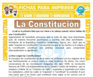La Constitución para Sexto de Primaria