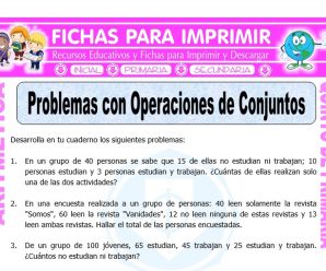 Problemas con Operaciones de Conjuntos para Quinto de Primaria