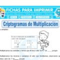 Criptogramas de Multiplicación para Cuarto de Primaria