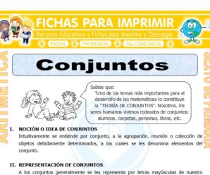 Los Conjuntos para Sexto de Primaria