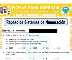 Repaso de Sistemas de Numeración para Sexto de Primaria