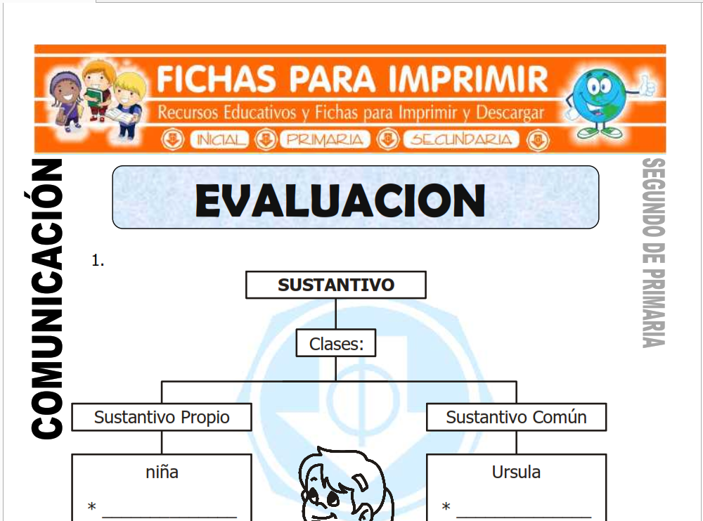 Cuestionario de Comunicación  para Segundo de Primaria