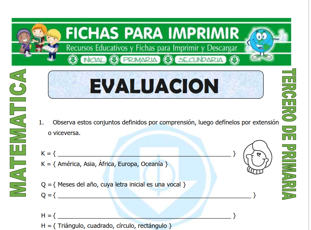 Cuestionario de Matemática para Tercero de Primaria