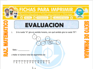 Cuestionario de Razonamiento Matemático para Sexto de Primaria
