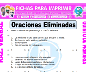 Evaluación de Razonamiento Verbal para Quinto de Primaria